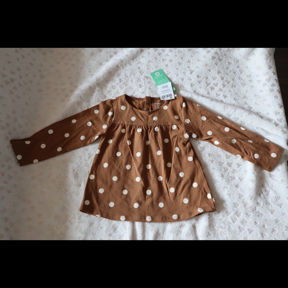 Brown Polka Dot Top